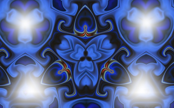 Blue Kaleidoscope Valokuvamontaasi
