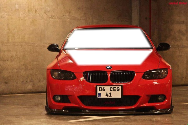 bmw rouge Photo frame effect