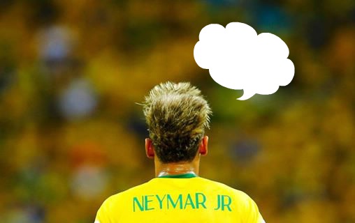 Neymar Pensativo Photo frame effect