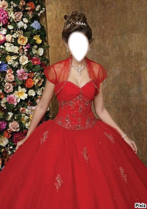 robe rouge Fotomontasje