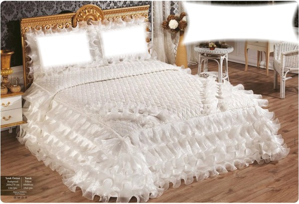 lit blanc Fotomontáž