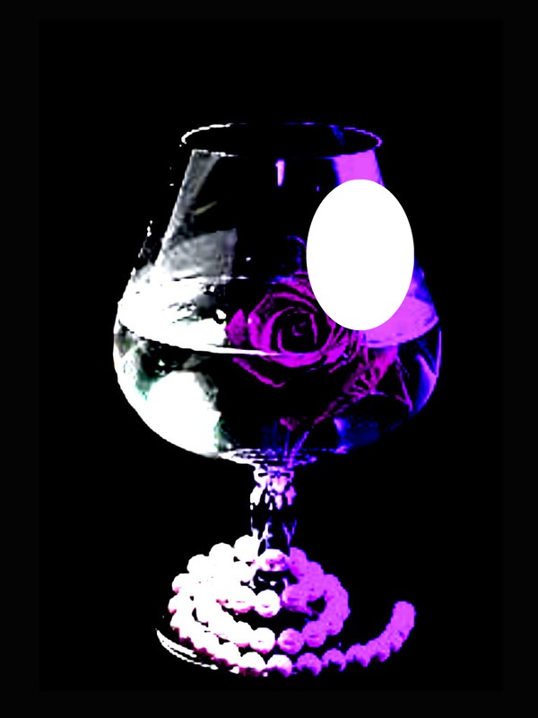 floating rose-wine glass-hdh 1 Photo frame effect