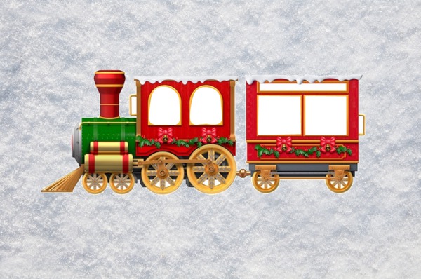 christmas train Fotomontage