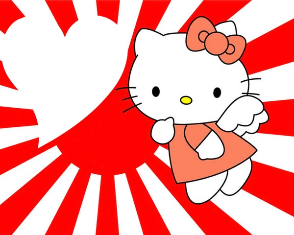 Hello Kitty Rising Coeur Stylé Φωτομοντάζ