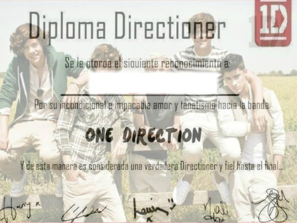 diploma de one direction Photo frame effect
