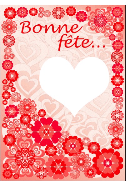 bonne fête*cadre coeur Fotomontasje