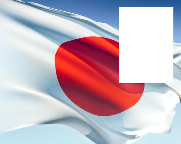 Japan flag flying 2 Fotómontázs