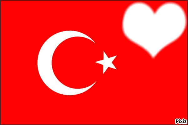 turquie drapeau Montaje fotografico