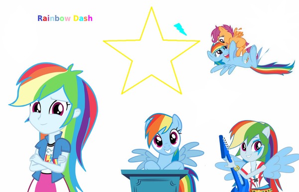 rainbow dash collage Fotomontaggio